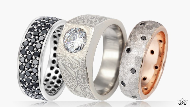 Unique wedding deals rings for him